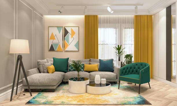 Render of Modern Living Room