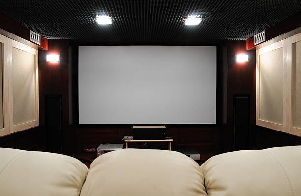soundproof home theater in home cellar with clean canvas for any contents