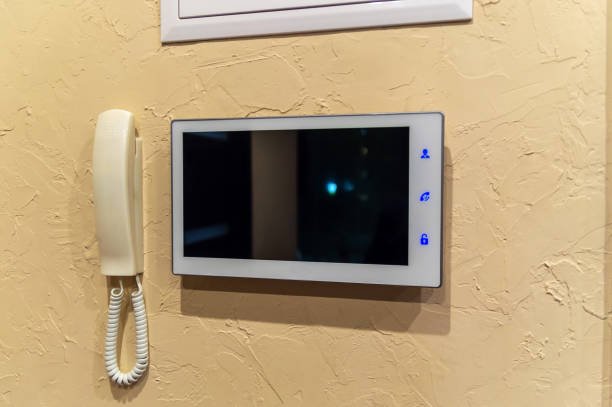 Video intercom on the wall
